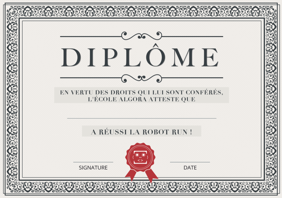 diplome robot run